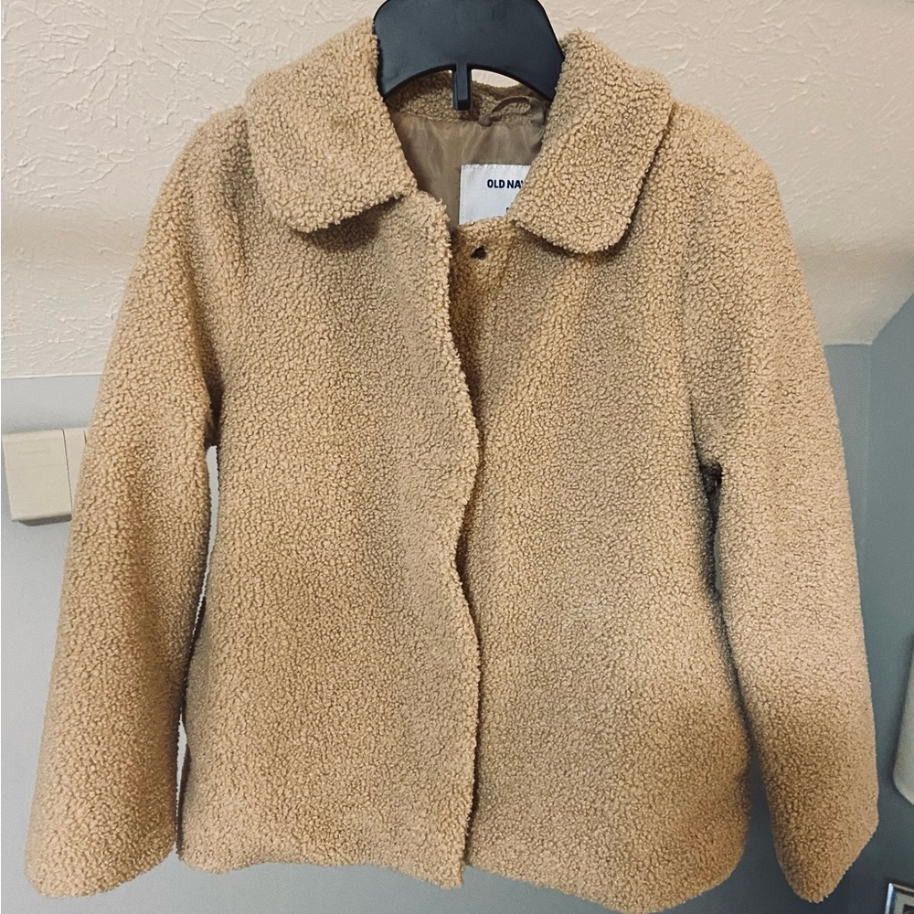 Old Navy toddler 5t teddy bear coat- EUC